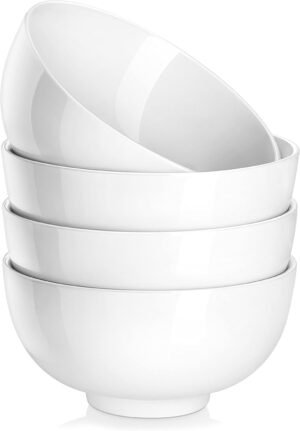 26 oz White Soup Cereal Bowls Set of 4