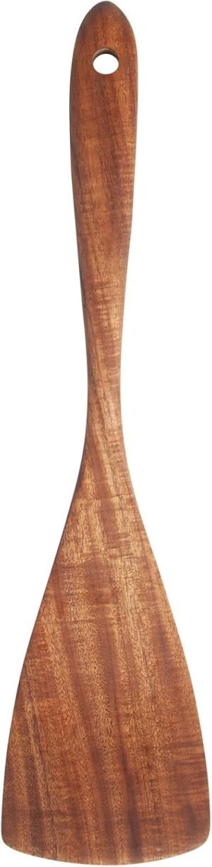 Long Handle Wooden Flat Wok Spatula Nonstick