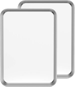 2-Pack 18 Inch Stainless Steel Baking Sheet Pan Commercial Grade