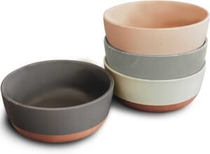 25oz Porcelain Soup Cereal Bowls Set of 4
