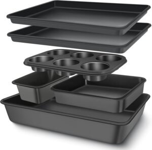 6-Piece Carbon Steel Nonstick Bakeware Baking Set