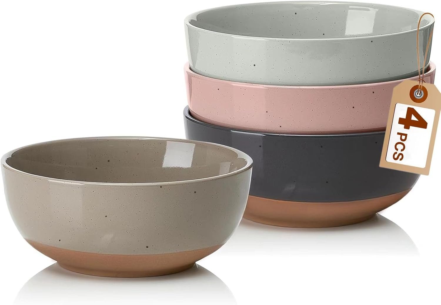 30 Ounce Large Ceramic Soup Cereal Bowls Set of 4