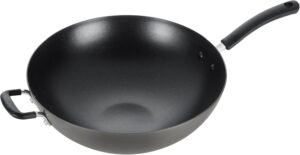 14 Inch Hard Anodized Nonstick Wok Oven Safe 350F