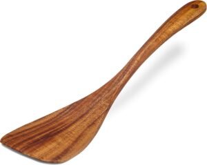Long Handle Wooden Flat Frying Spatula Handmade
