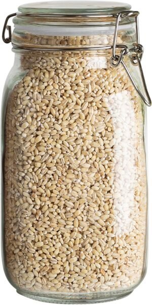 50 oz Glass Jar with Airtight Lid Leak Proof