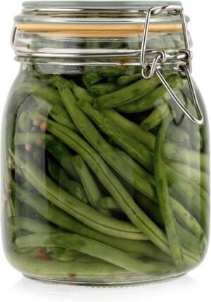 32 oz Glass Jars with Airtight Lids Leak Proof